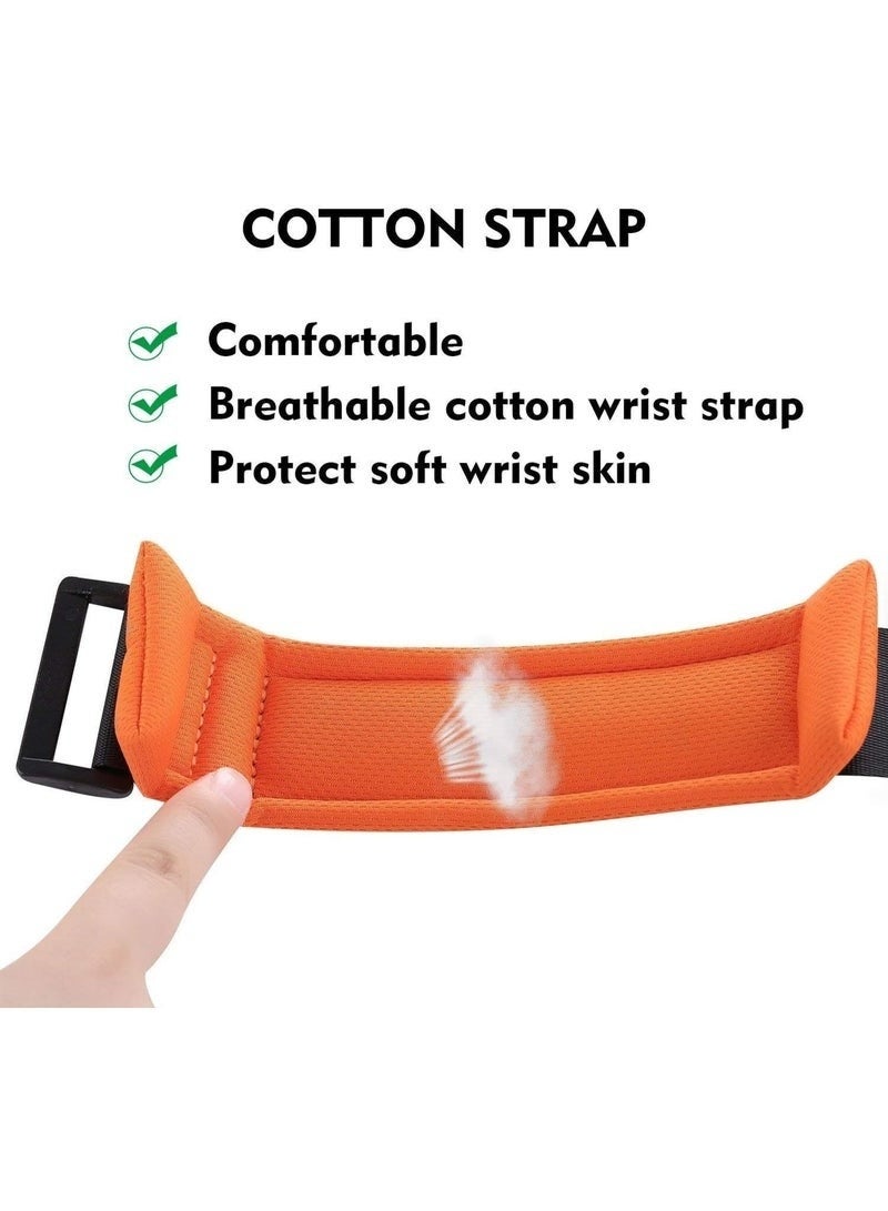 سوار أمان للأطفال الصغار والأطفال - سوار معصم مضاد للضياع مع سلك فولاذي ملفوف بطول 1.5 متر، قابل للدوران 360 درجة، وأحزمة مريحة قابلة للتعديل - Image 4